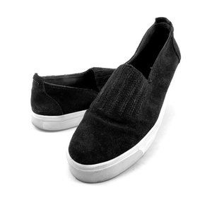 Minnetonka Gabi Black Suede Leather Loafers Size 8